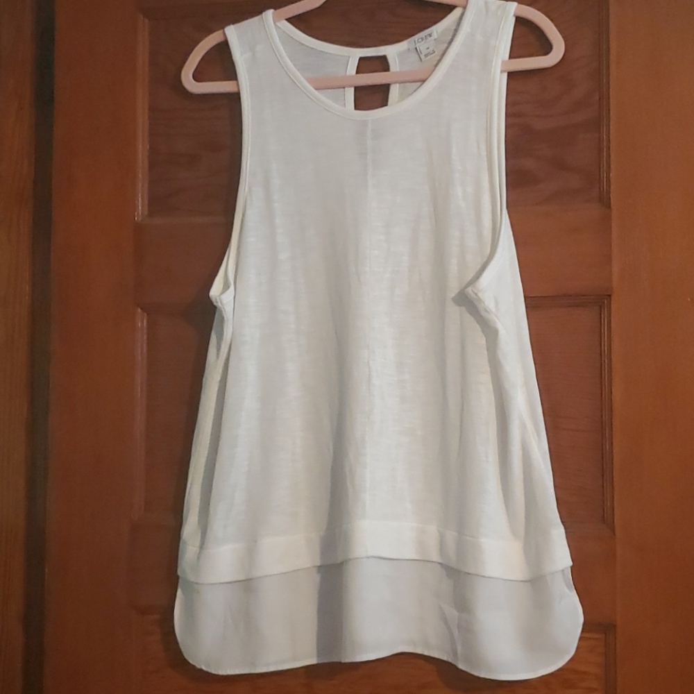 White tunic length tank